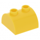 LEGO kocka 2x2 íves, sárga (30165)